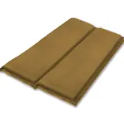 Double Self Inflating Mattress Sleeping Sedue Mat Air Bed Camping Camp Hiking Joinable - beige