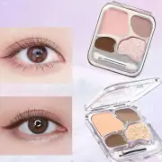 4Colors Eyeshadow Palette Shimmer Face Highlighter Pearlescent Shadow Matte