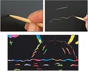Boys and Girls Art Set 2 Pack Scratch Drawing Pad Rainbow Scratch Paper Safe for Children