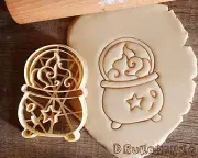Magical Cauldron Brewing Potion Health Mana HP RPG Mystic Magic Cookie Cutter