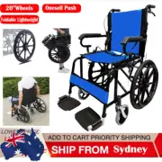 Foldable Wheelchair Elderly and Disabled 20" Lightweight Soft Mobility Aid