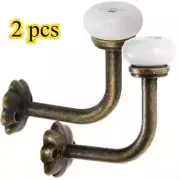 2pcs Retro Coat Hooks Heavy Duty Metal Coat Hooks Keys Zinc Alloy Wall Mounted