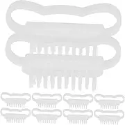 FOMIYES 10pcs Manicure Tools Fingernail Cleaning Nail Brush Nail Cleaning Brushes Nail Brush Small Nail Scrubbing Brushes Manicure Brush Hand Scrubbing Brushes Mini Nail Brush Pp White