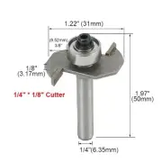 Arcade T Slot T Slot Cutter Router Bit High Toughness Router Bit 1/4 Shank