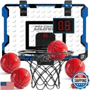 NIPLOOOW Indoor Basketball Hoop for Kids, Over The Door Mini Basketball Hoops