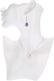 [AMONIDA] Jewelry Mannequin Bust Mannequin Jewelry Display, Jewelry Storage Necklace Earring Holder Earring Display Mannequin, for Women Jewelry Stores Boutiques Home(White)