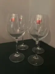 Bormioli Rocco 18oz Red Wine Glasses (Set Of 4): Crystal Clear Star Glass, Laser