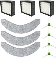 Replacement Accessories Kit Compatible with irobot Roomba Combo J7+ Plus/Combo J9+ Plus Combo 10 Max Robotic Vacuum Cleaner,3 Mop Pads,3 Hepa Filters,4 Side Brushes (Combo J7+ J9+)