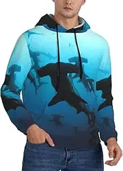 [JBYJBX] Hammerhead Sharks Print Men'S Hoodie Gym Workout Fall Clothing â€“ Versatile Hoodie Unisex Option Available