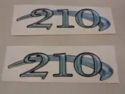 SEASWIRL 210 RAISED DECAL SET OF (2) P323393 BLUE / BLACK 5 1/2" X 1 1/4" BOAT