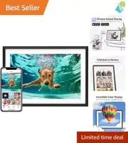 32GB WiFi Digital Photo Frame with 10.1'' Touch Screen & Customization Options
