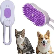 [Eptchn] Cat Steam Brush - Celerypets Pet Hair Removal Tool for Cats and Dogs, Grooming and Cleaning Comb (Purple)
