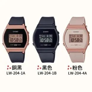 【CASIO 卡西歐】復古酒桶形電子錶(LW-204)