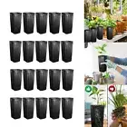 20 Pieces Nursery Pots Plant Pots Treepots Square Black Starting Pots for Indoor