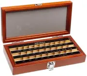 Mitutoyo 0.01”-0.09" Rectangular Steel Thin Gage Gauge Block Set 28 Blocks AS-1