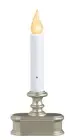 Pewter LED Window Candle with Dusk to Dawn Sensor and Flickering Light Feature