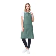 Clementine Linen/Viscose Bib Apron Forest