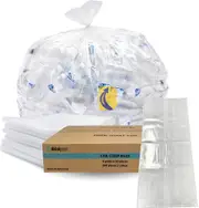 120L Clear LDPE Bin Liners - 32um - 200 Bags