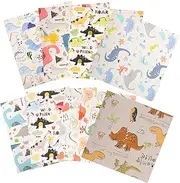 GLSTOY 8pcs Dinosaur Pattern Quilting Fabric Bundle Cotton Fabric Squares for DIY Sewing Craft Projects Breathable Colorfast for Patchwork and Quilting