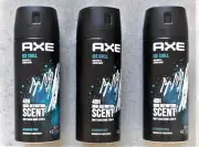 3 AXE Deodorant Bodyspray ICE CHILL Mint & Lemon Scent 48H High Defin 4 Oz Each
