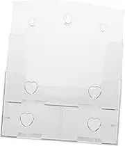 VILLFUL A4 Flyer Holder Stand Table Display Stand for Vendors Brochures Display Rack Acrylic Document Rack Wall Mount