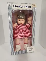 Vintage OshKosh Kids 14" Female Posable Soft Baby Doll New
