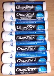 7 ChapStick Moisturizer Original Lip Balm Tubes, SPF 15 0.15 Oz New Sealed