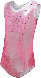 [Perfeclan] Girl Gymnastics Leotard, Bodysuit Training Costume Athletic Leotard, Athletic Dance Clothes, Dance Gymnastics Outfits Ballet Leotard Activewear