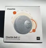 Cheerble M1 Interactive Cat Pet Toy Ball - Grey - Rechargeable - New