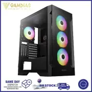 Gamdias Computer Case ATX Mid Tower Gaming PC Case with 4x ARGB Fans (Talos E2)