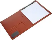 COHEALI Leather Folder Business Portfolio Folder Leather Planner Binder Portfolio for Men Pu Document Board Binder Portfolio Organizer Business Card Holder Multifunction A4 File Folder