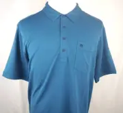 NEW Travis Mathew Rush Prestige Golf Polo Shirt - XL - Aqua Blue