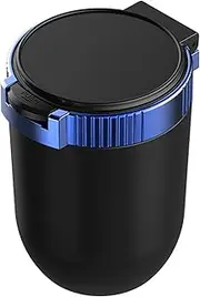 Car Ashtray Metal Ashtray Portable Ashtray for Car with Lid and Led Light Outdoor Indoor Home Office Decoration Bar Cafe Hotel