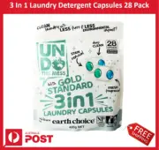 New Undo This Mess 3 In 1 Laundry Detergent Capsules With Gold Standard 28 Pack