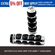 1" CHROME HAND GRIPS Soft Rubbers For Yamaha Virago XV 250 500 535 750 920 1100