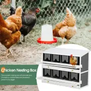 Chicken Nesting Boxes Wooden 8 Compartments Egg Laying Boxes Egg Collection