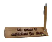 Pen Set Wooden Block For Desk “My Grace Is Sufficient For Thee” Scripture NEW