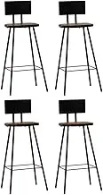 Bar Chairs 4 pcs Solid Reclaimed Wood Bar Chair