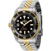 Invicta Men's Left Handed Watch Pro Diver Two Tone Silver, Yellow Case 43986
