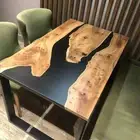 Black Epoxy Resin Table,Table, Dining Table, Coffee Table, Living Room & Office