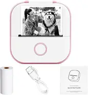 Portable Mini Thermal Printer T02 Mini Pocket Label Printer (Pink)
