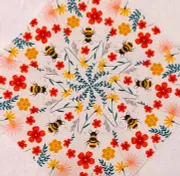 16 9.5" Bees & Honeycombs #1 * Stack 'n Whack Quilt Blocks*Kaleidoscope
