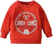 [DOSYZTO] Toddler Boy Girl Christmas Clothes Long Sleeve Crewneck Santa Sweatshirt Tops Pullover Sweater Shirts Winter Outfit