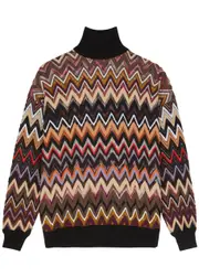 Missoni Zigzag-intarsia Wool-blend Jumper - Multicoloured - 42 (UK10 / S) 42 (UK10 / S)
