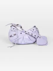 Purple Leather Le Cagole XS Bag
