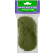 Clover 79R-7922 Natural Wool Roving .3oz-Moss Green