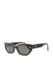 Fendi Cat Eye Sunglasses FF Havana & Grey FE40018I