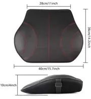 Au-Kee Back Support Pillow Leather Memory Foam for Car/chair Lumbar Cushion