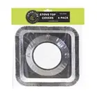 6pc Lemon Lime Kitchen Aluminium Foil Dispos. Stove Top Covers Protector Silver