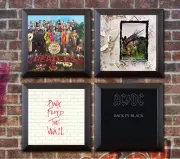 Clearance Sale - Vinyl Record Frames, Set of 4 Frames to Display LPs on the Wall